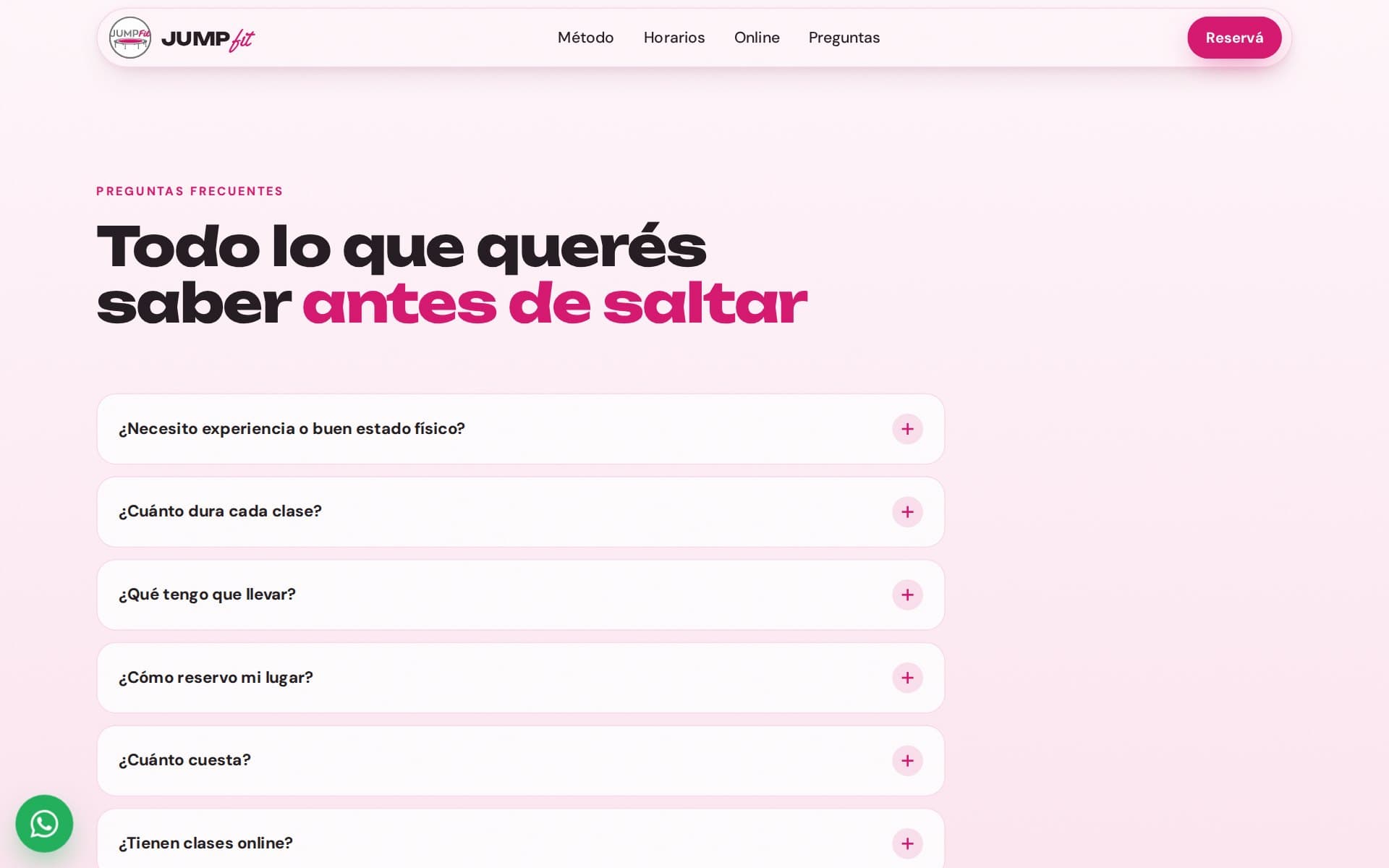 Jump Fit — preguntas