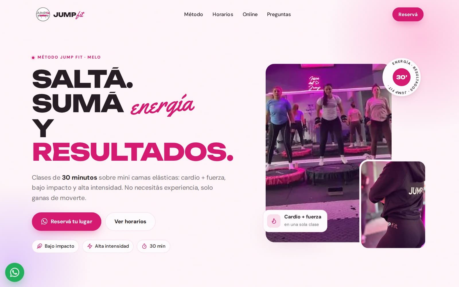 Jump Fit: web para un estudio de jumping