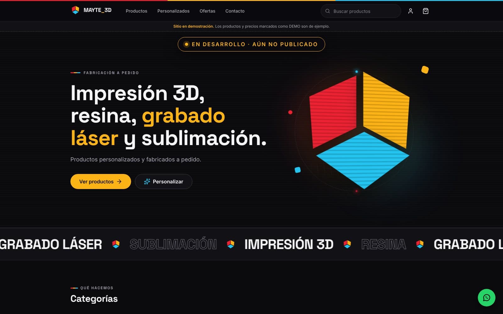 MAYTE_3D: tienda online con personalizador 3D (en desarrollo)