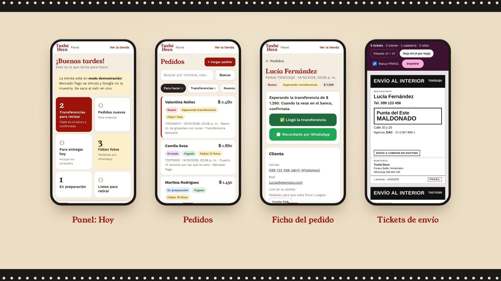 Tushé Deco — versión celular